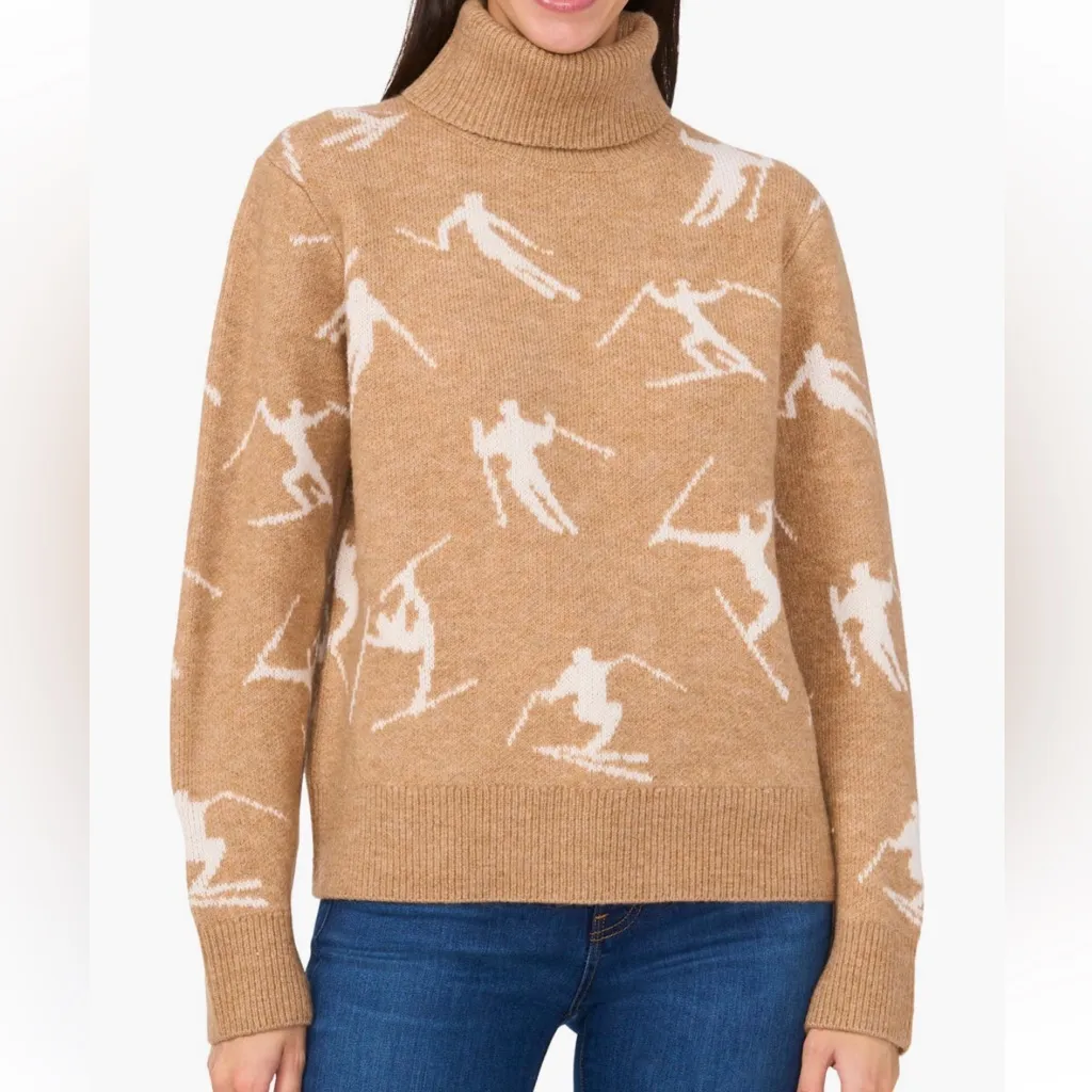 NWT HalogenX Nordstrom  Turtleneck Sweater Large, LATTE HEATHER BROWN - Image 7