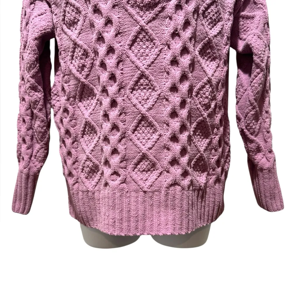 Hazel Moon Pink Cable Knit Half - Image 3