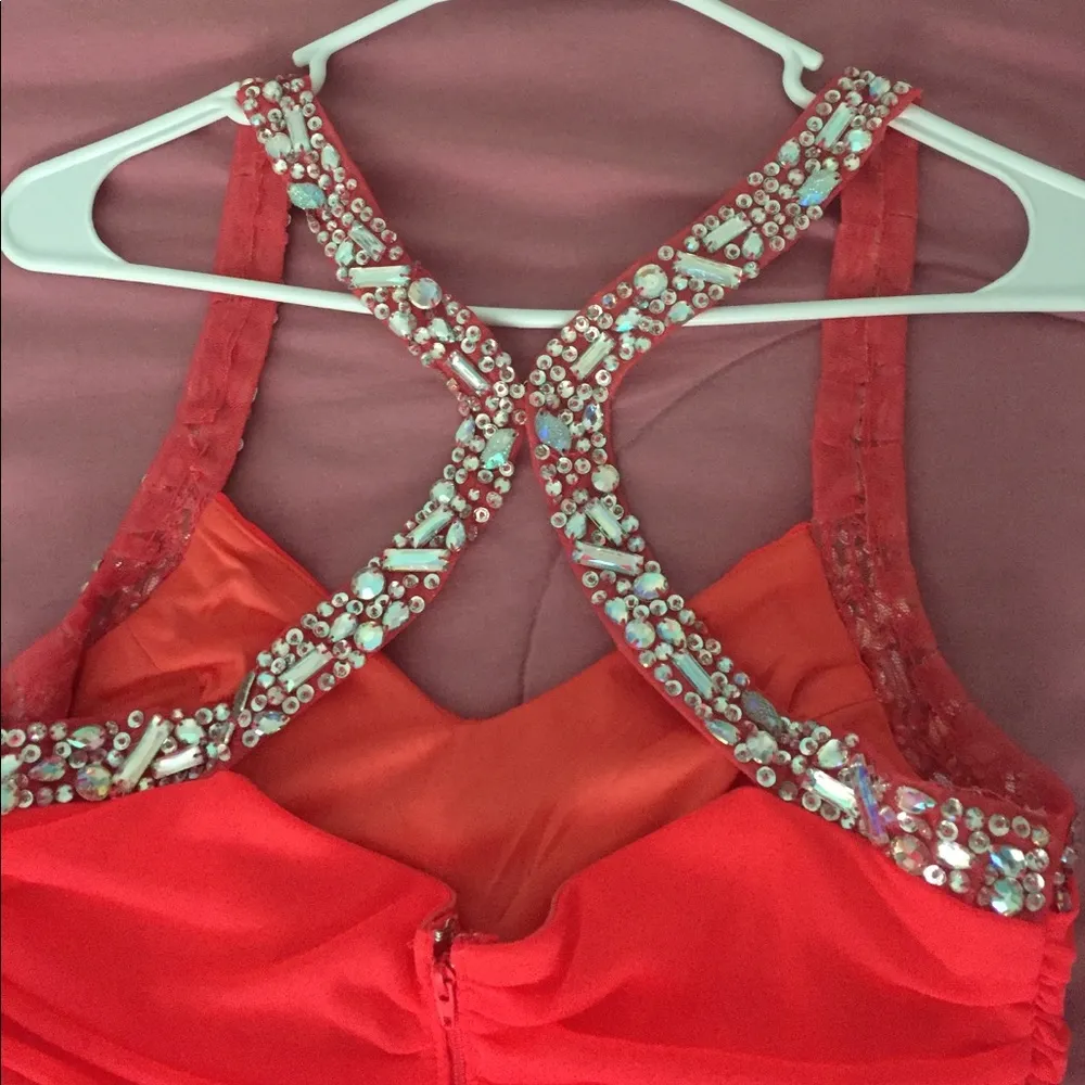 Coral/orange prom dress - Image 3