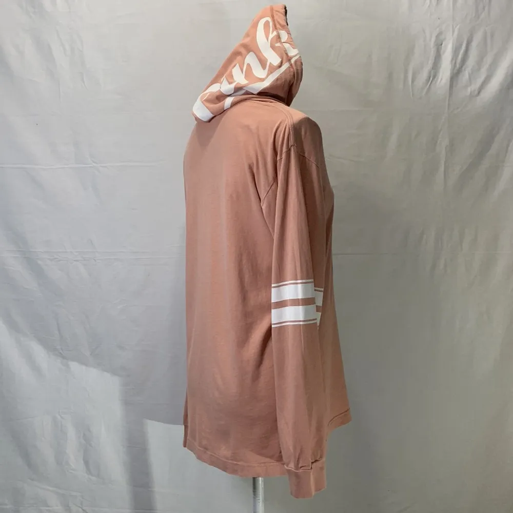PINK Victoria’s Secret Pinkish Orange Long Sleeve Hoodie Size Small - Image 8