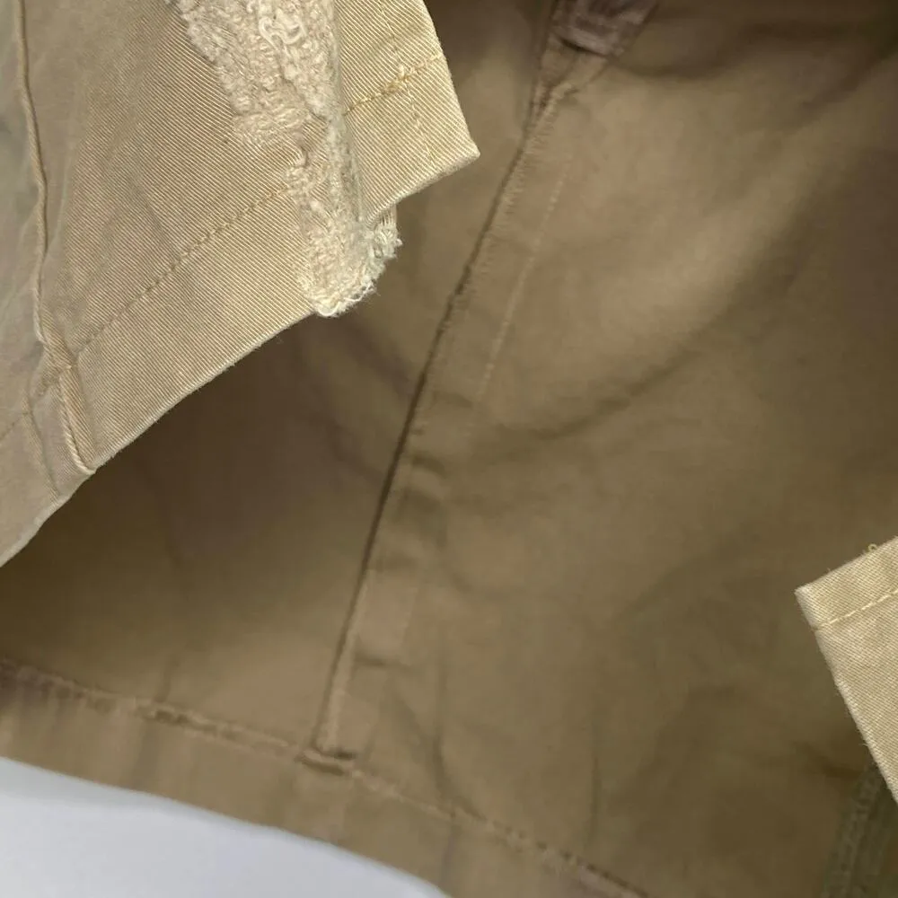 LF Carmar Taupe Khaki Black Cotton Blend Belted Mini Skirt Women's Size 12 NWT - Image 6