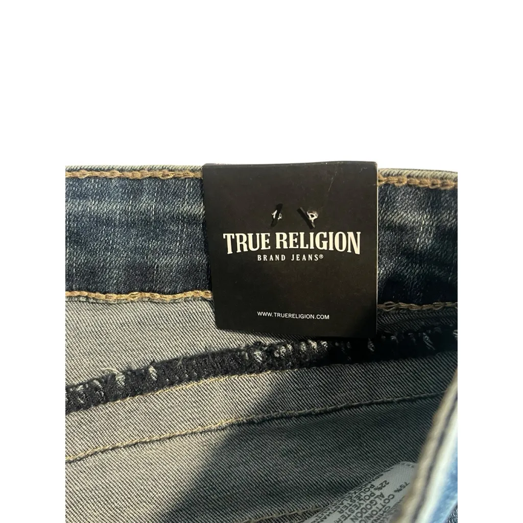 True Religion Jennie Shorts Women's 26 Blue Curvy Mid-Rise Rolled Cuff Flap NWT - Image 8