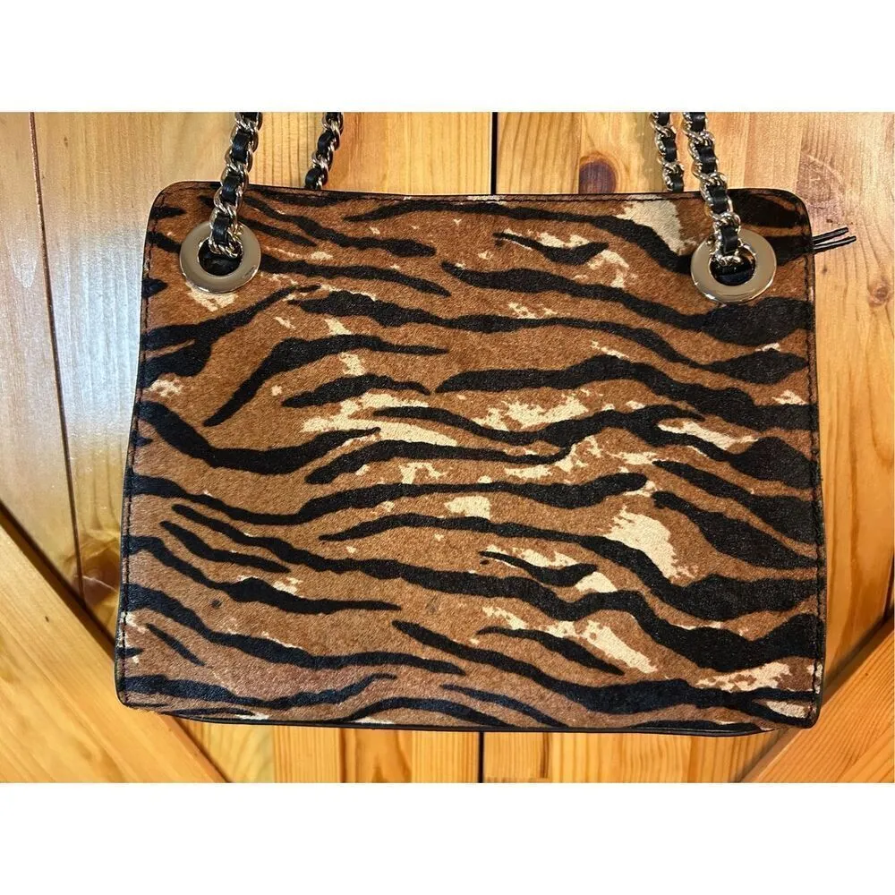 Chico’s Convertible Tiger-Print Haircalf Crossbody Bag - Image 2