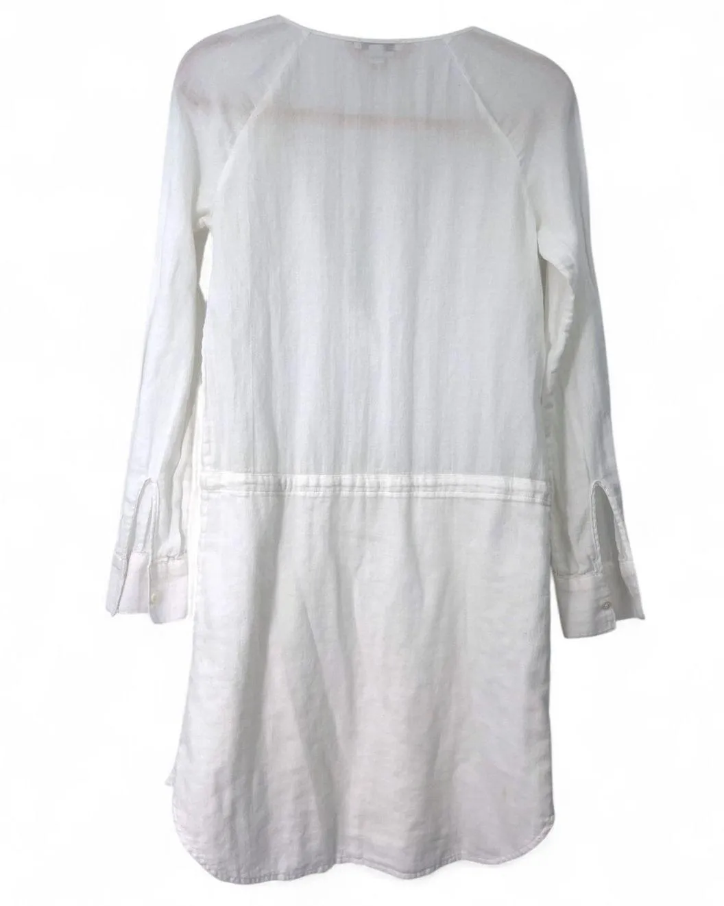 James Perse Standard 0/XS Milk White Cotton Crepe Raglan Sundress Swim Cover-Up - Image 7