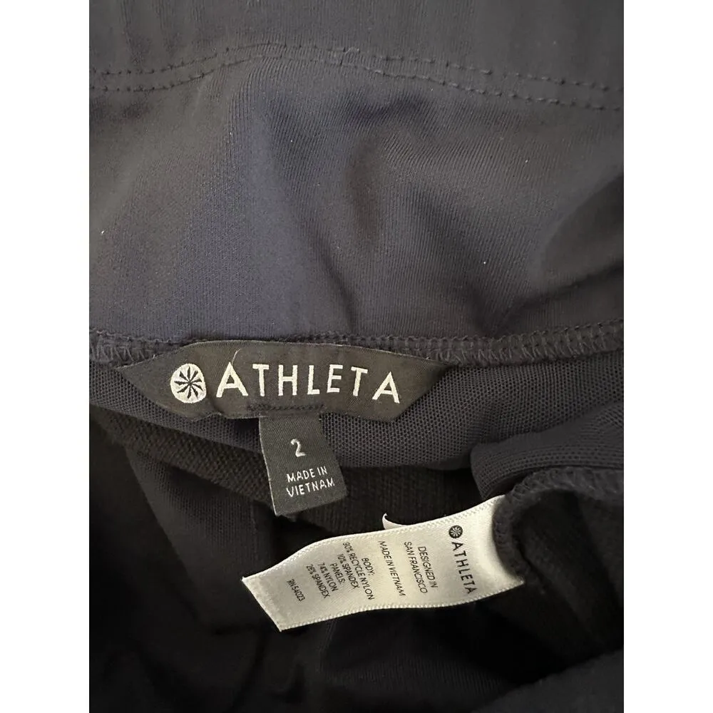Athleta Pants Womens 2 Black Headlands Hybrid Mid Rise Tight Leggings Gym Yoga - Image 7