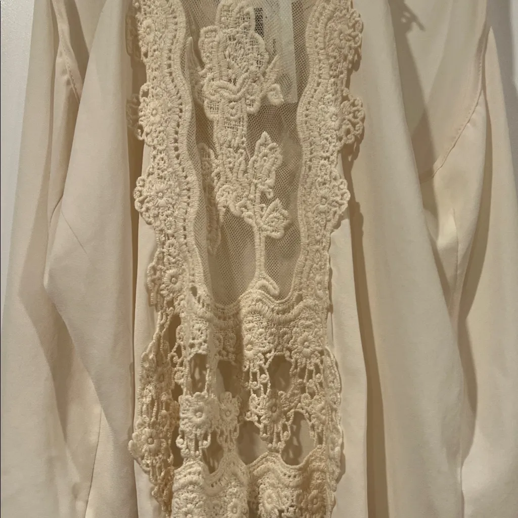 Lovemarks cream‎ crochet camisole tank medium - Image 4