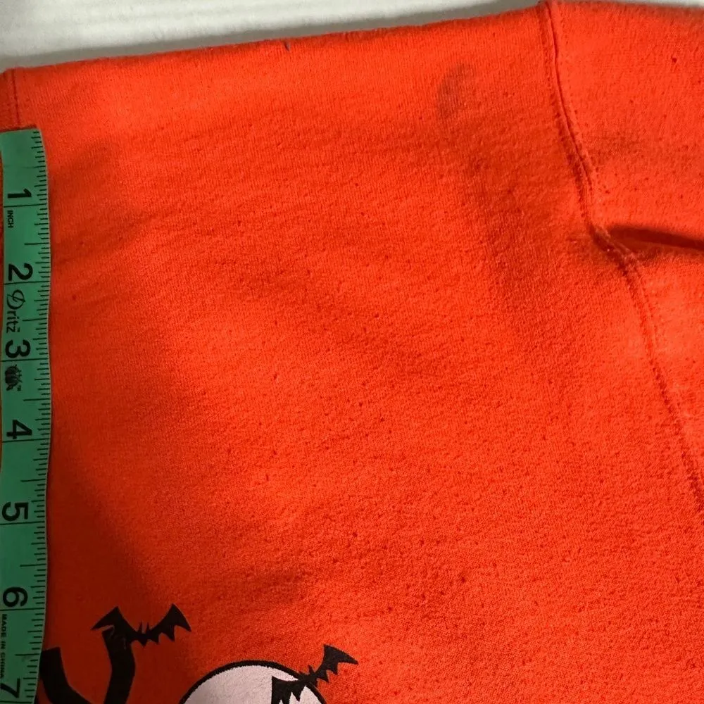 Vintage Happy Halloween Yogi Bear Jellystone Park Crewneck Sweatshirt Orange Size M - Image 9
