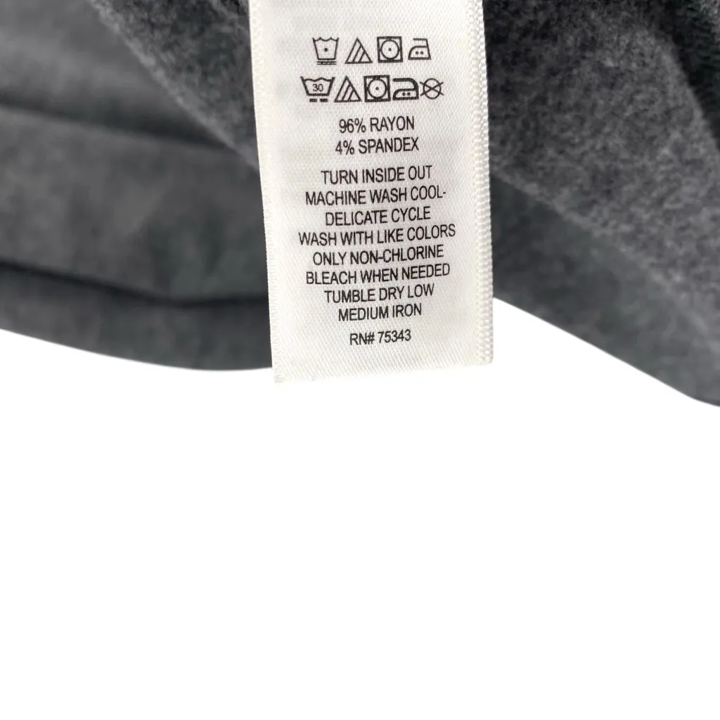 Cynthia Roley Gray Mock Neck Sleeveless Jersey Shirt Dress - Image 5