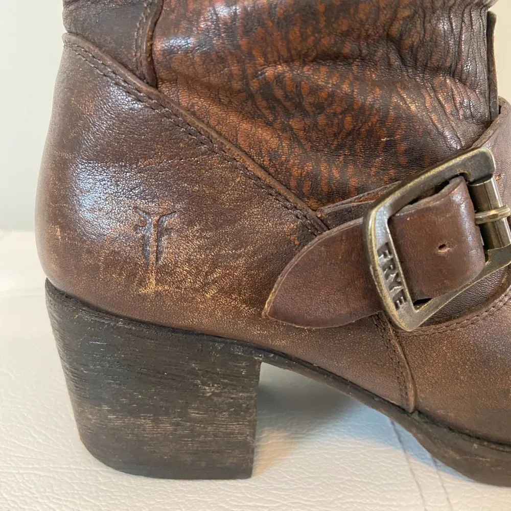 Frye Brown Midi Height Ankle Boots Size 6.5 - Image 7