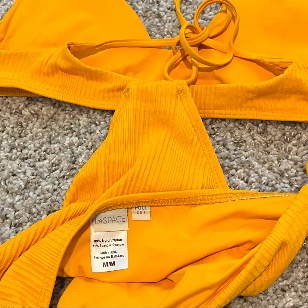 l*space L* Yellow Bikini Set Size Medium - Image 3