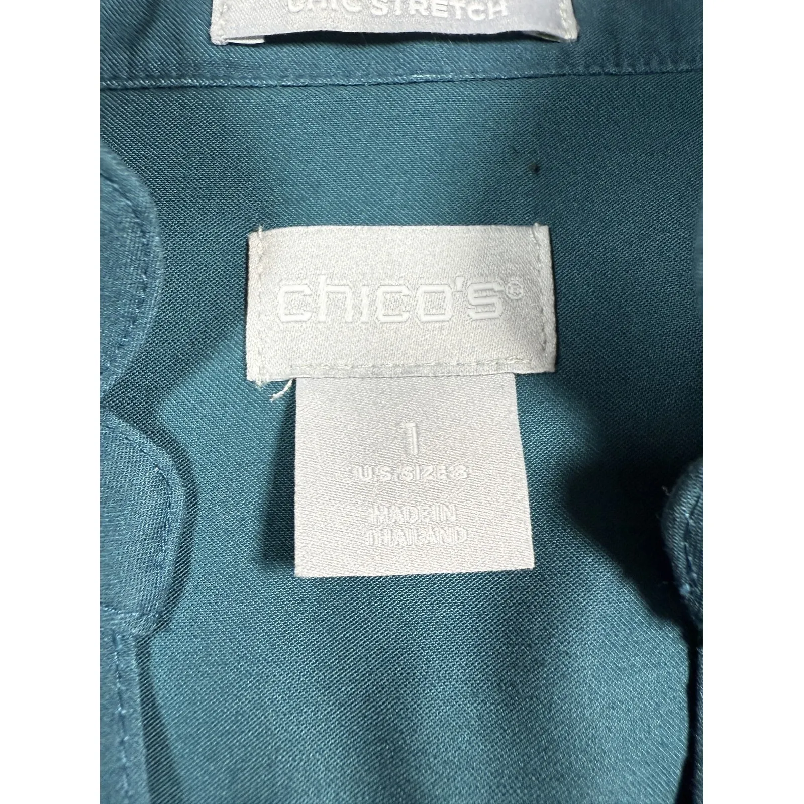 Chicos Tunic Top Womens Medium No Iron Stretch Floral Print‎ Long Sleeve Shirt 8 - Image 5