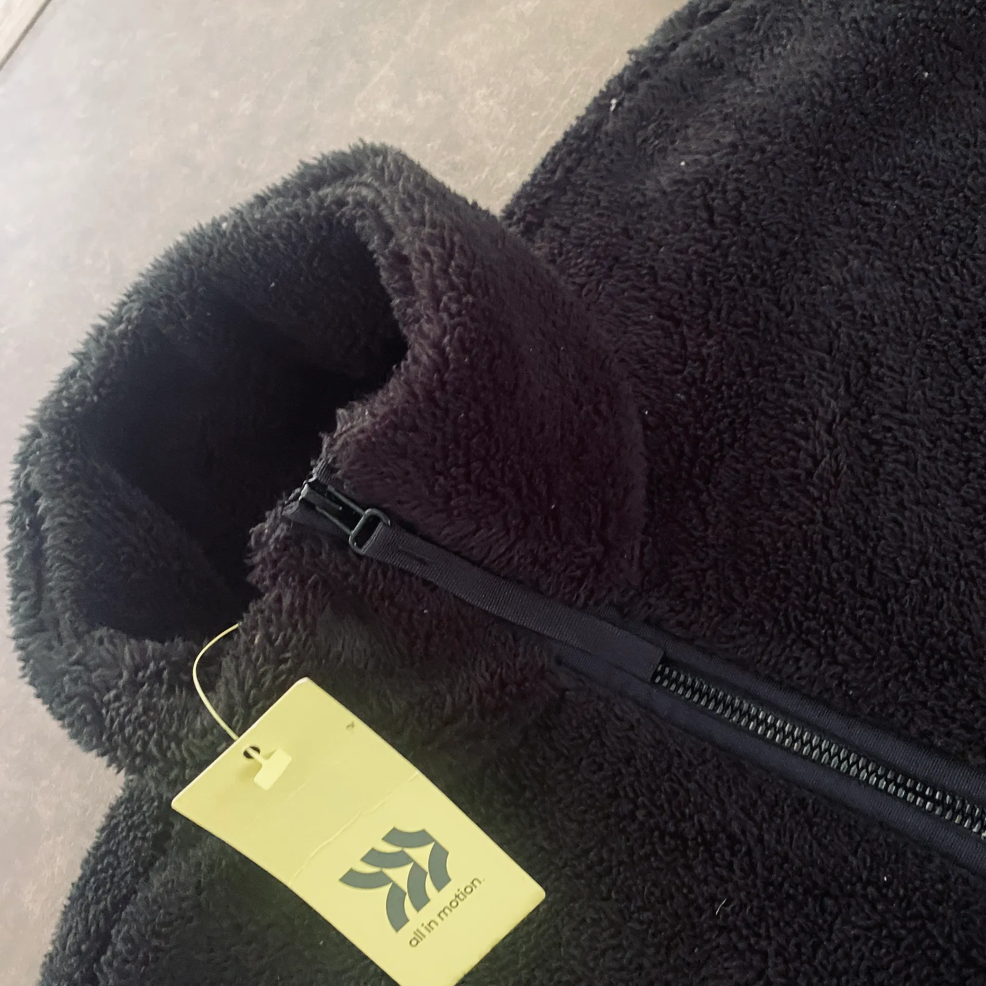 Women's High Pile Fleece 1/2 Zip Pull Over -  Black - Image 10