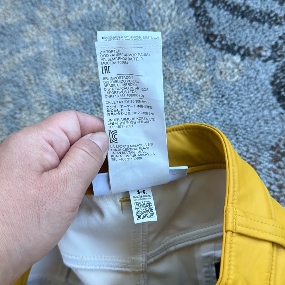 Under Armour UAS Rain Faux Leather Tennis Skirt Mustard Yellow 2 - Image 11