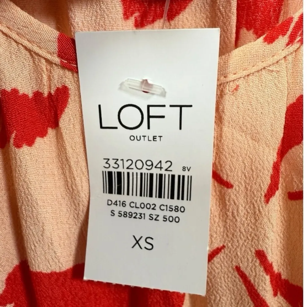 NWT LOFT Sleeveless Tiered Floral Midi Dress Size‎ XS Feminine Vacation Beachy - Image 4