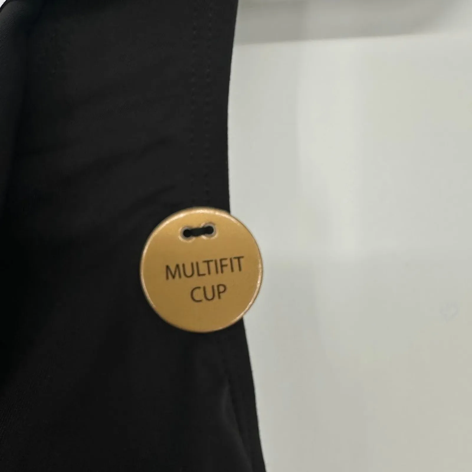 Niptuck Swim Black Ruffle Shoulder Bikini Top US 6 Multi Fit Cup Padded Beach - Image 3