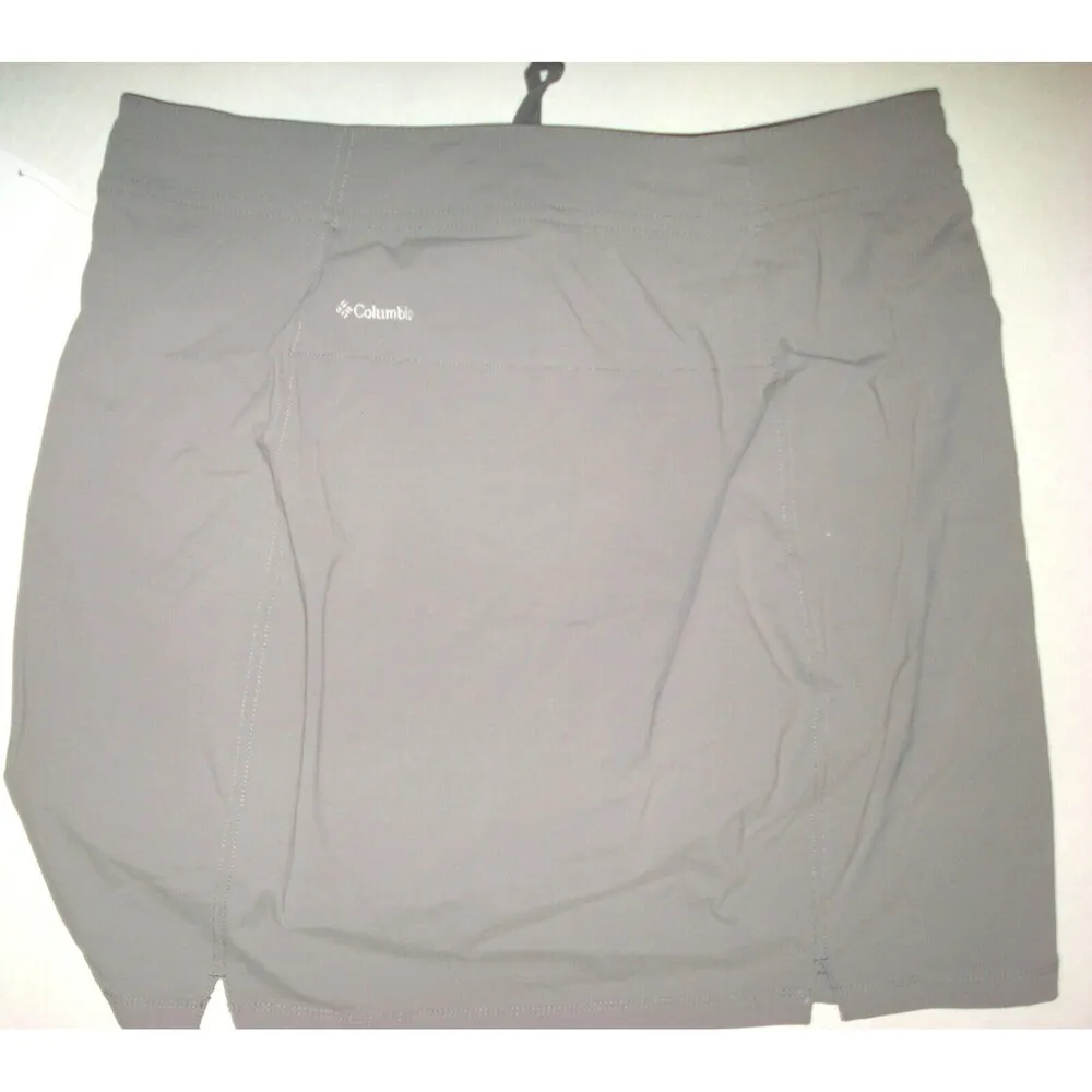 Womens New 8 NWT Columbia Gray Skort Skirt Shorts Zip Pockets UPF 50 Just Right - Image 7