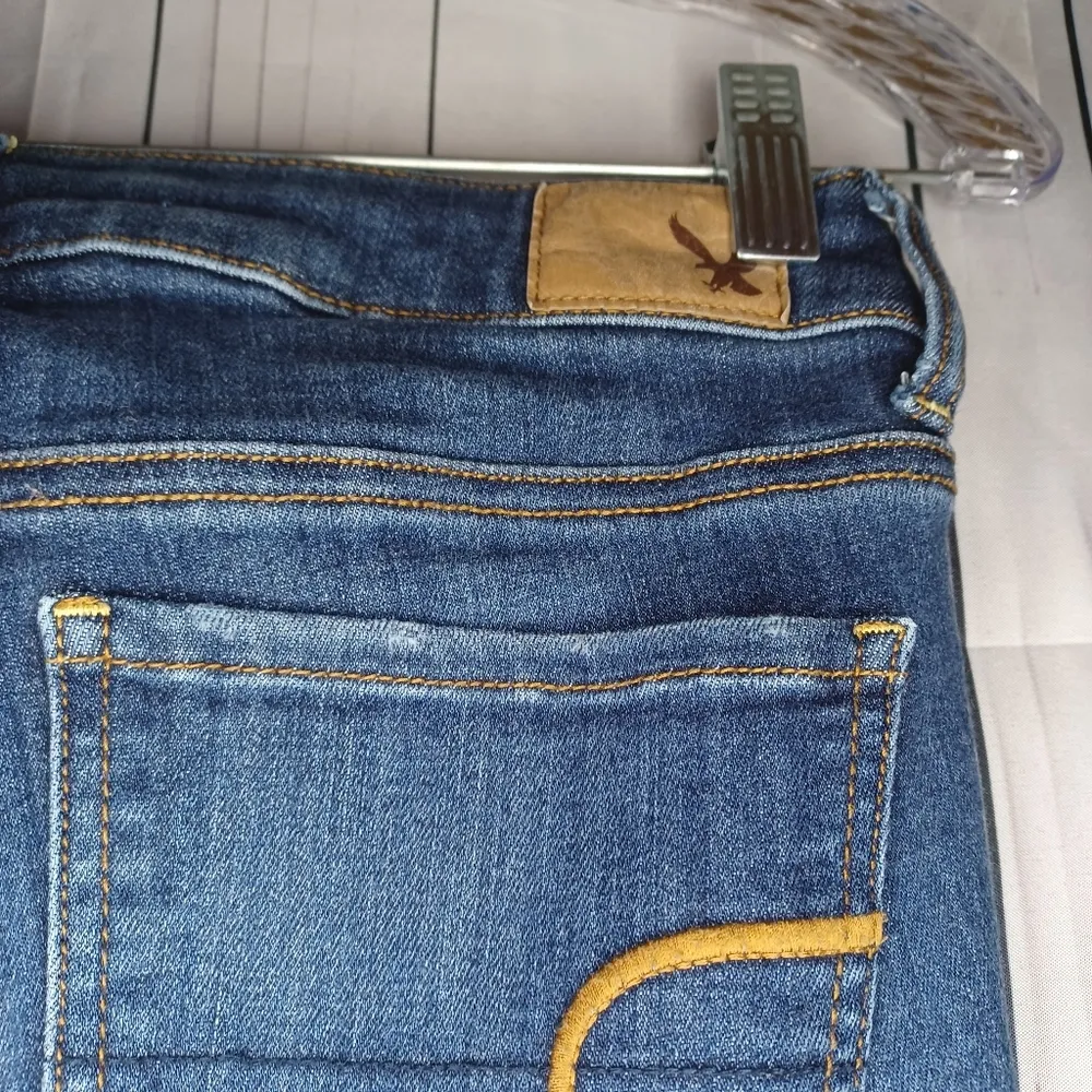 American Eagle Blue Skinny Jeggins Super Super Stretch - Image 9