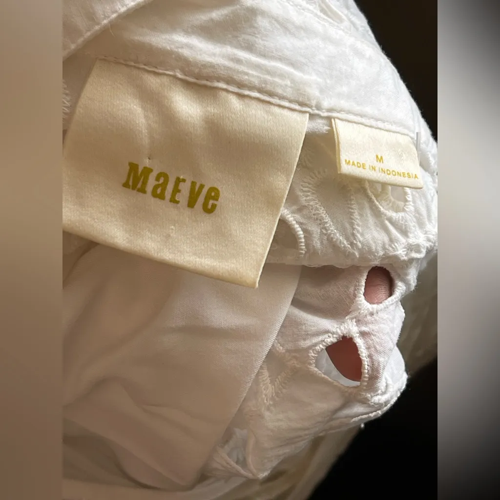 Anthropologie Maeve  Geo Eyelet Shirt Dress - Image 11