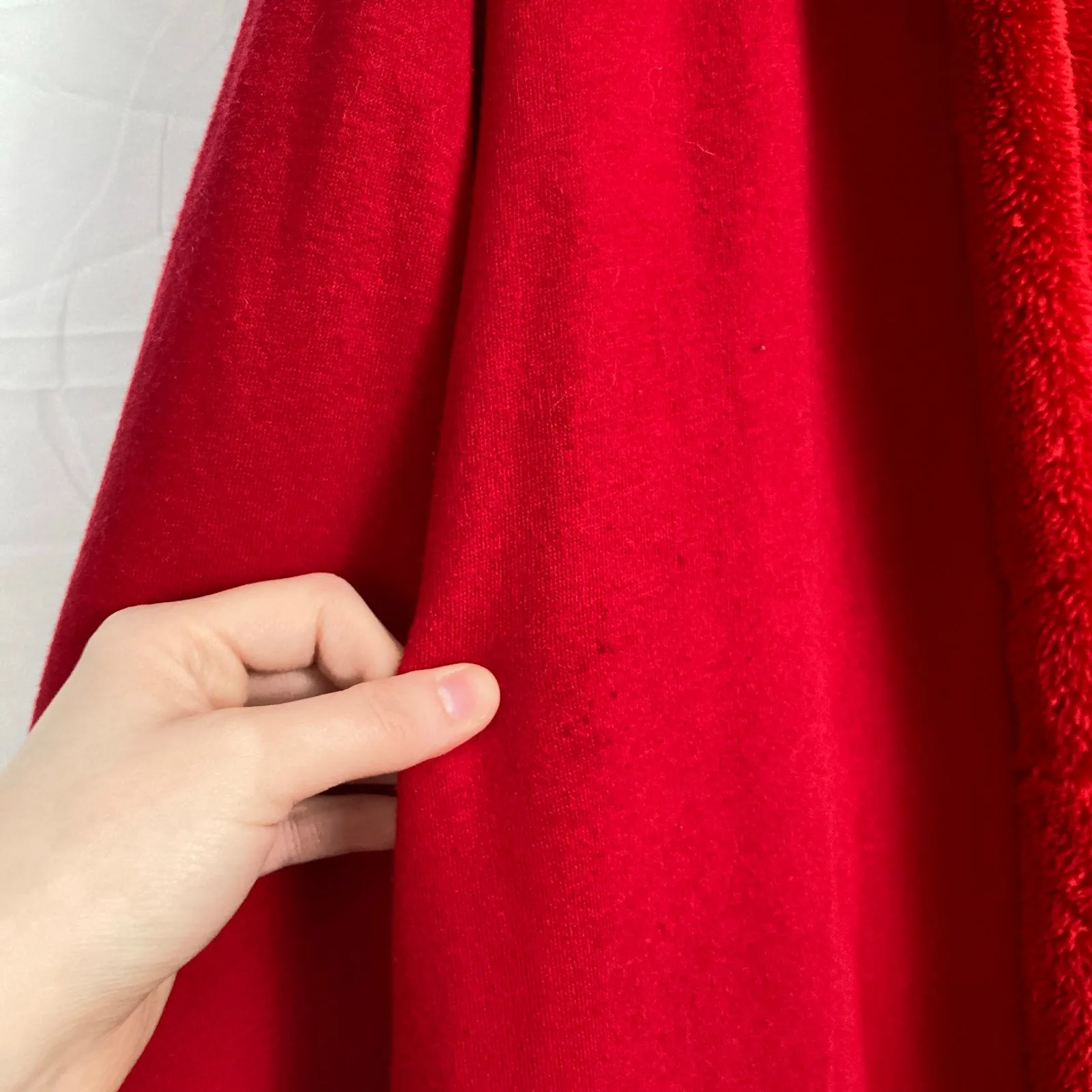 Lands End Womens XS FLAW Red Plush Fleece Lined Bath Robe Winter Cozy Spa Lounge - Image 14