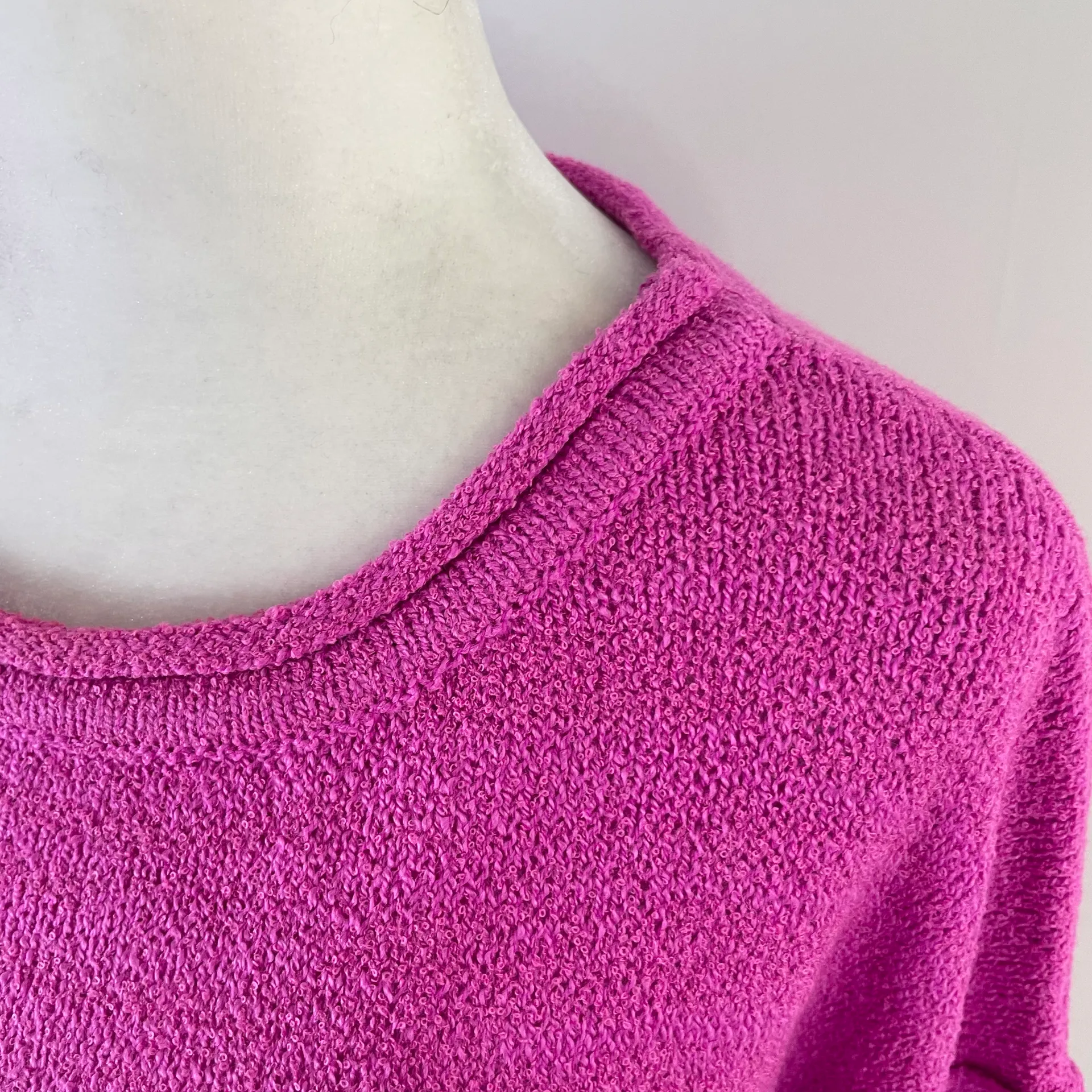 New  Boxy Pocket Pullover Sweater Pink - Image 4