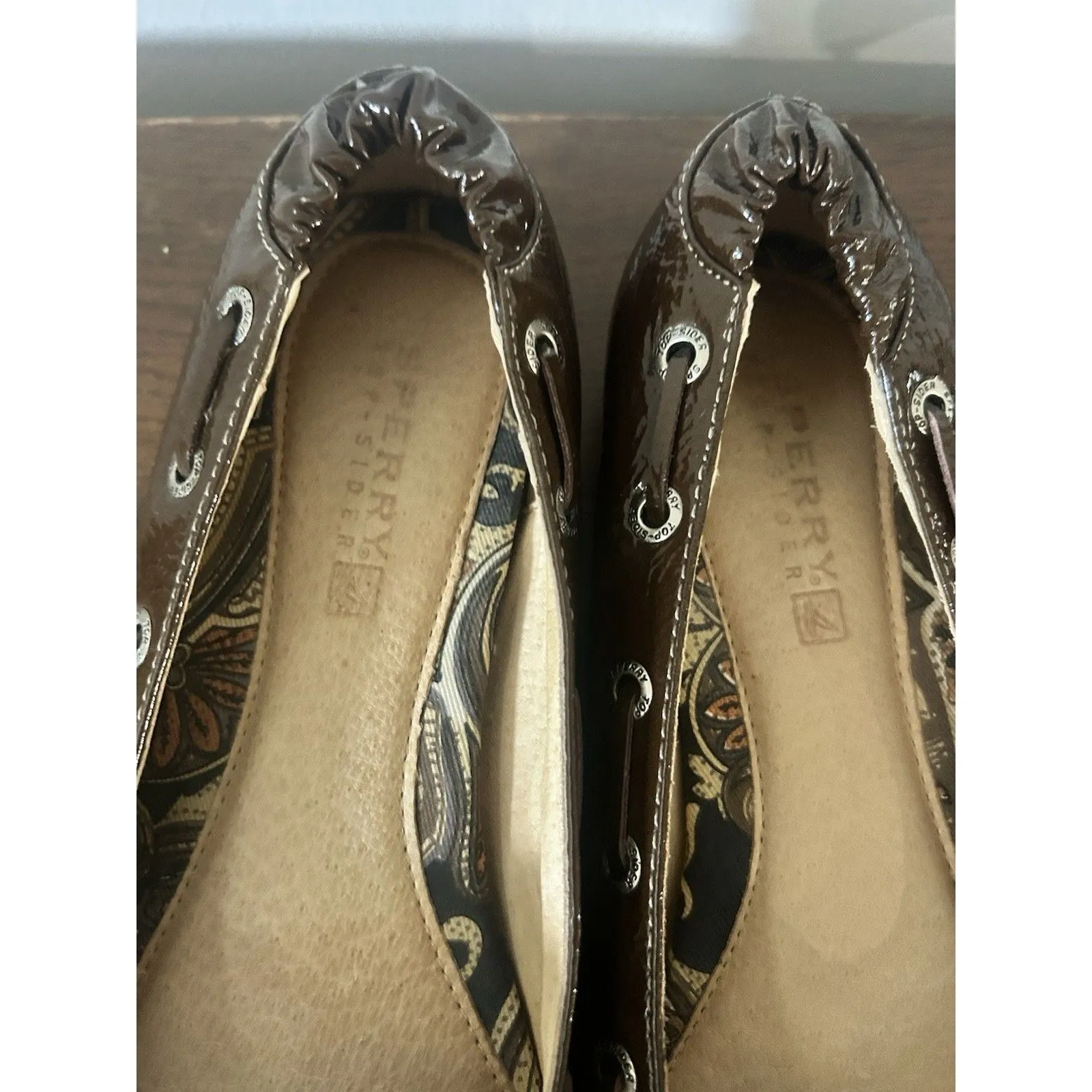 Sperry Topsider Patent Leather Brown Boat Shoes Loafers Women’s Size 7 Slip On - Image 3