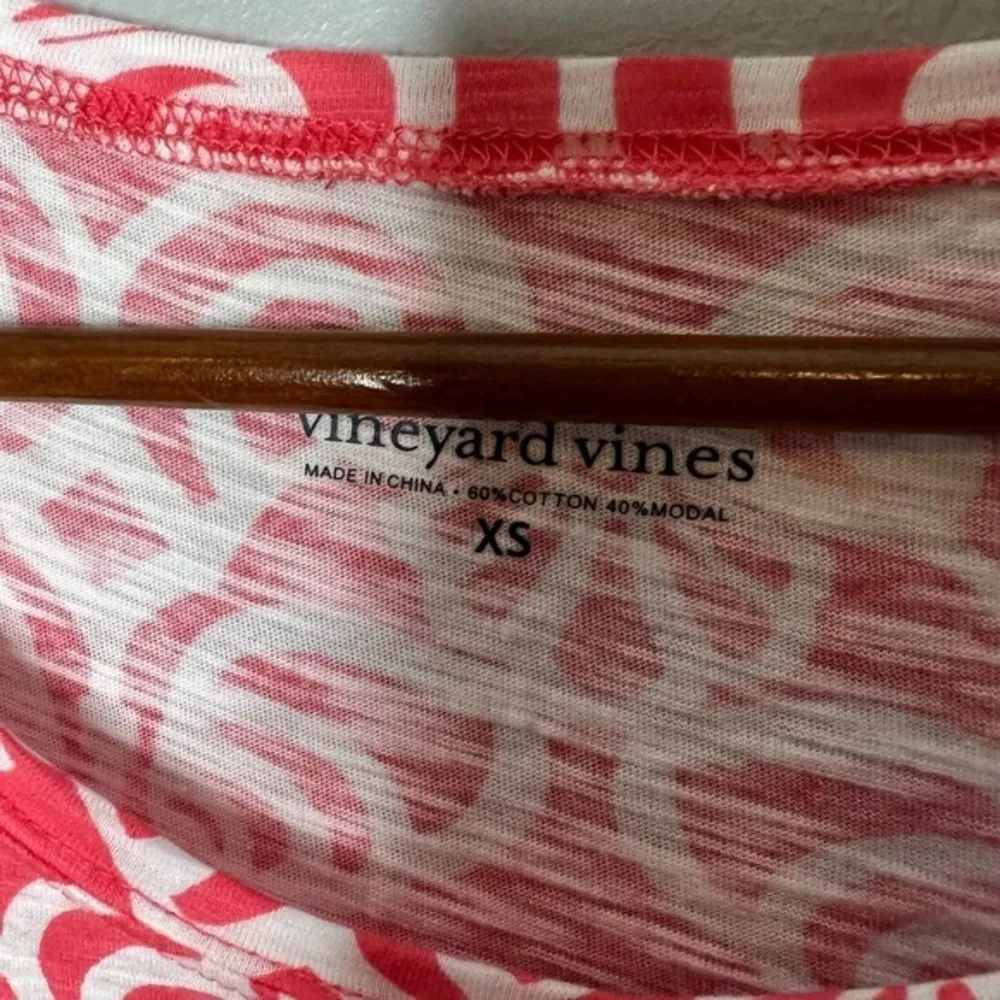 Vineyard Vines red & white abstract patterned pullover dress style 2Q0338 sz XS - Image 5