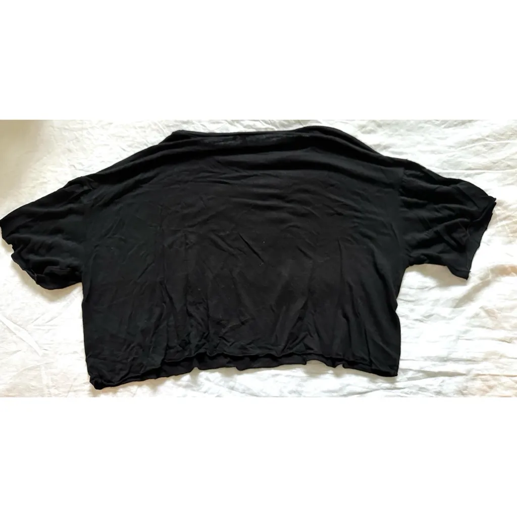 Rock n Roll Oversized Crop Graphic Tee Black Size L - Image 6