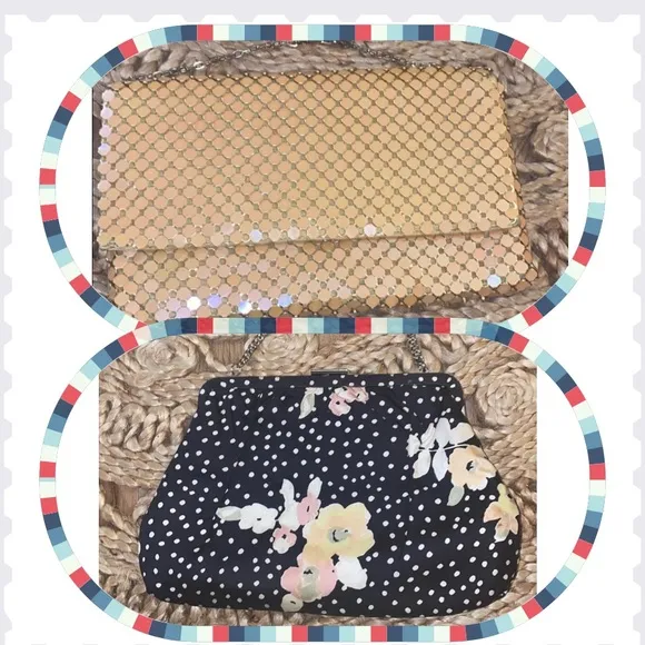 Bundle Banana Republic Vintage 100% silk floral Clutch - Image 2