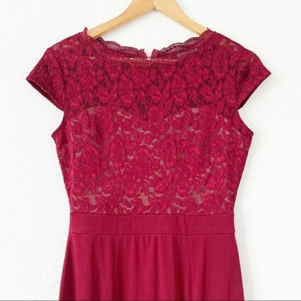 REPHYLLIS Maroon Retro Floral Lace Vintage Wedding Maxi Formal Long Dress - Image 92