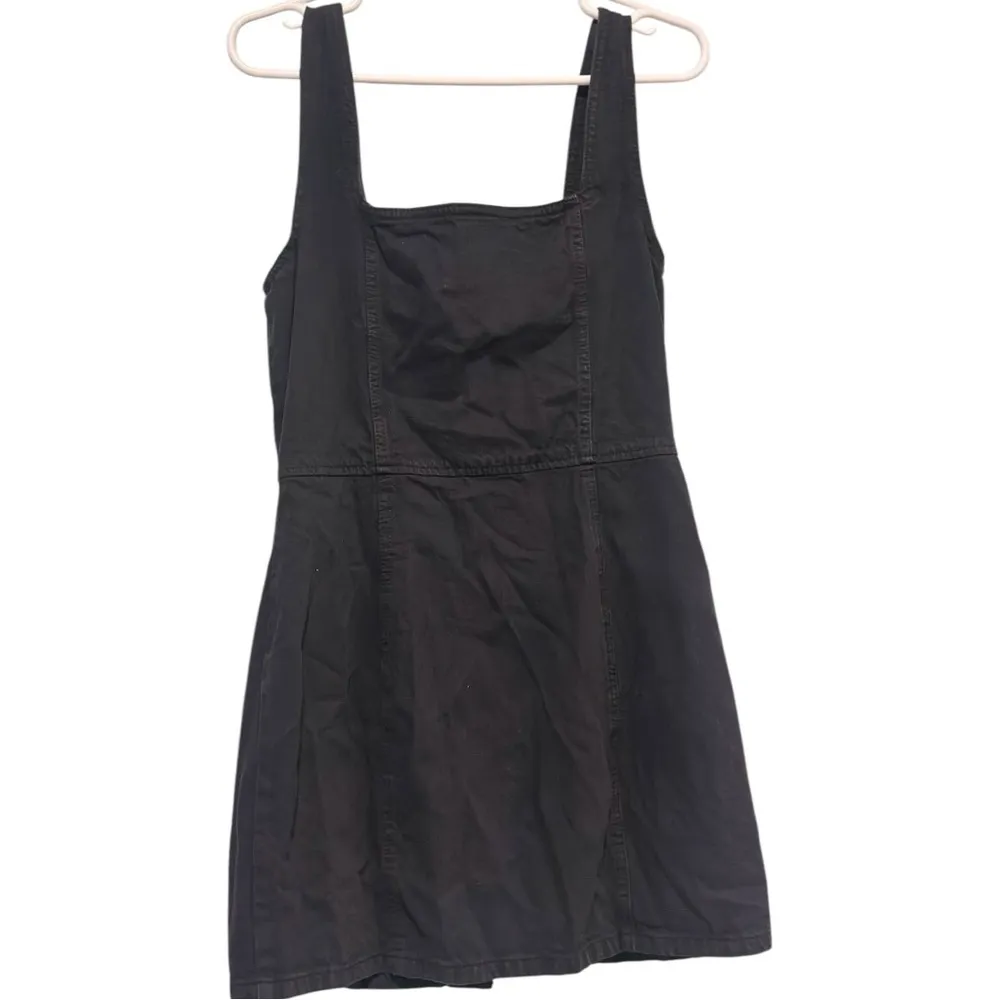 Cotton On Black Button-Front Mini Dress | Size 8 | Sleeveless Utility Style - Image 4