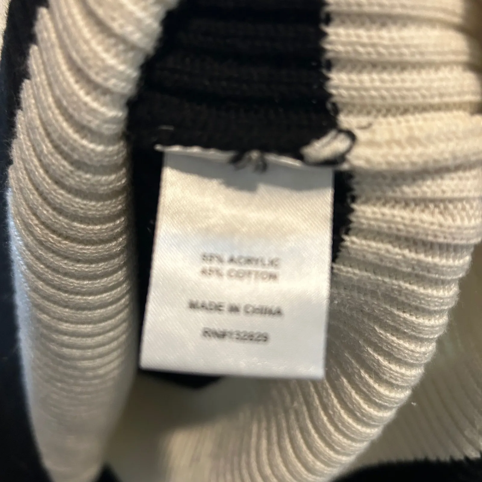 Black & Cream Striped Knit Sweater Distressed Frayed Pullover Revolve Medium - Image 4