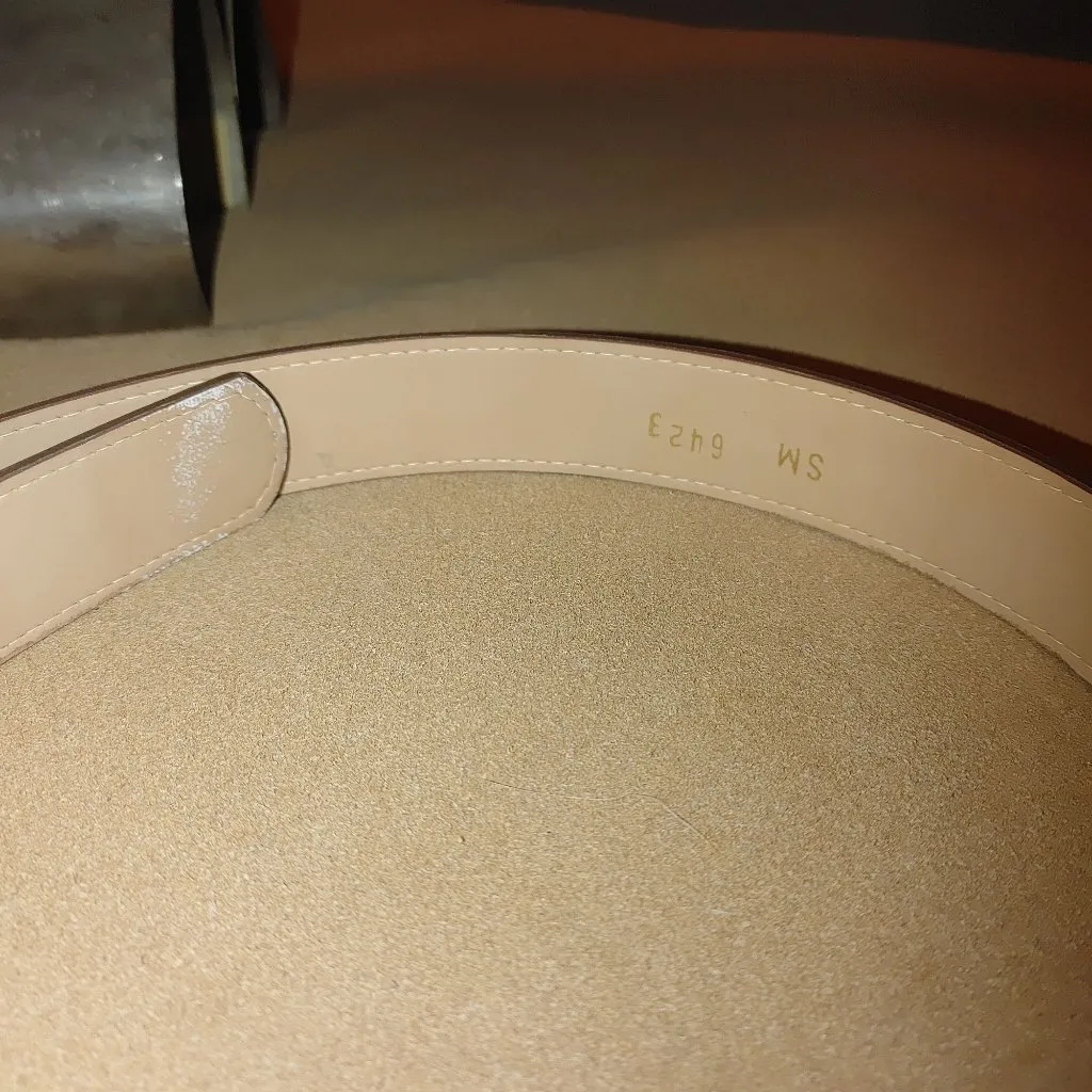 Leather Brown Belt Size 30 Conchos Intricate Silvertone Buckle Canada Vintage Silver - Image 5