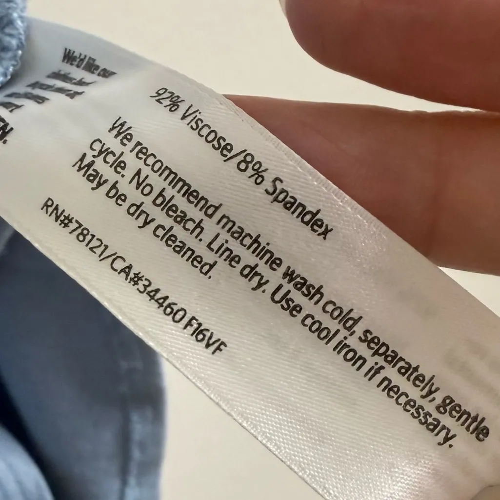 Eileen Fisher Light Blue Periwinkle Short Sleeve Top Size Large - Image 4