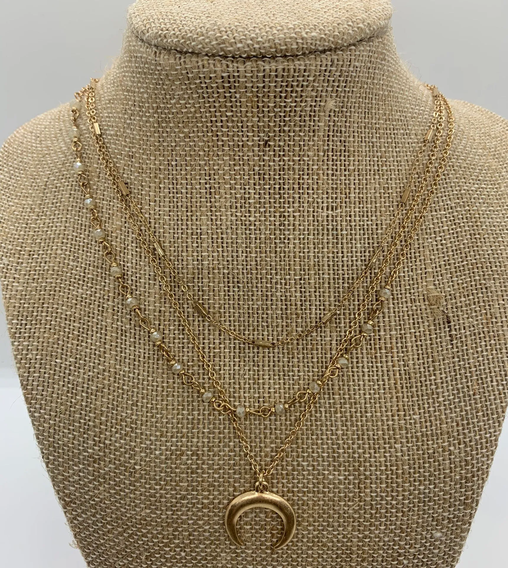 11th Statement Crescent Layered Necklace - Image 2