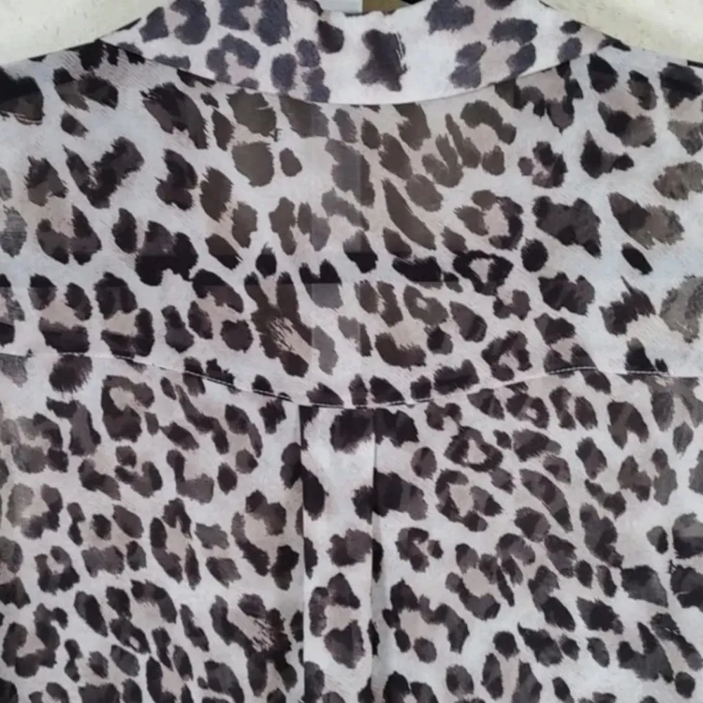 Vertigo Tan and Brown Blouse M - Image 3