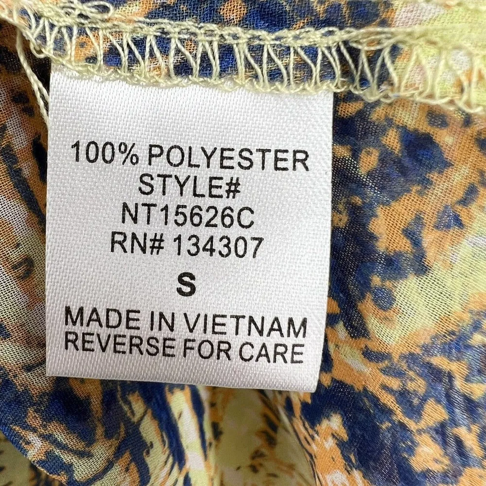 Lumiere Sleeveless Layered Pattern Top Small New - Image 4