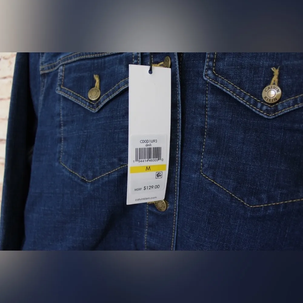 Calvin Klein | Waist Length Blue Denim Jacket - Image 3