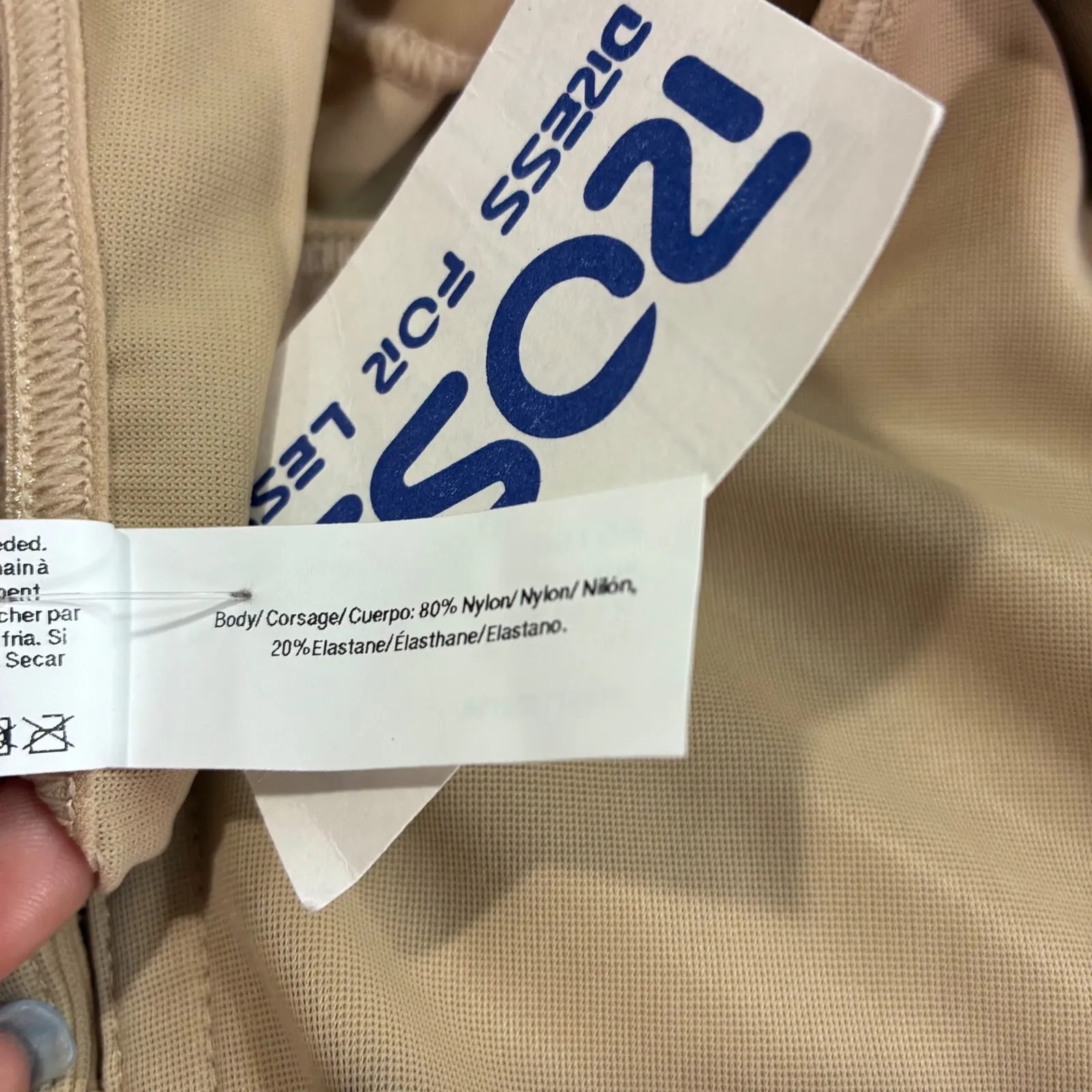 NWT Shapewear Tank Top Women's 3XL Beige Corset Cami Shaper Stomach Compression Tan Size 3X - Image 6