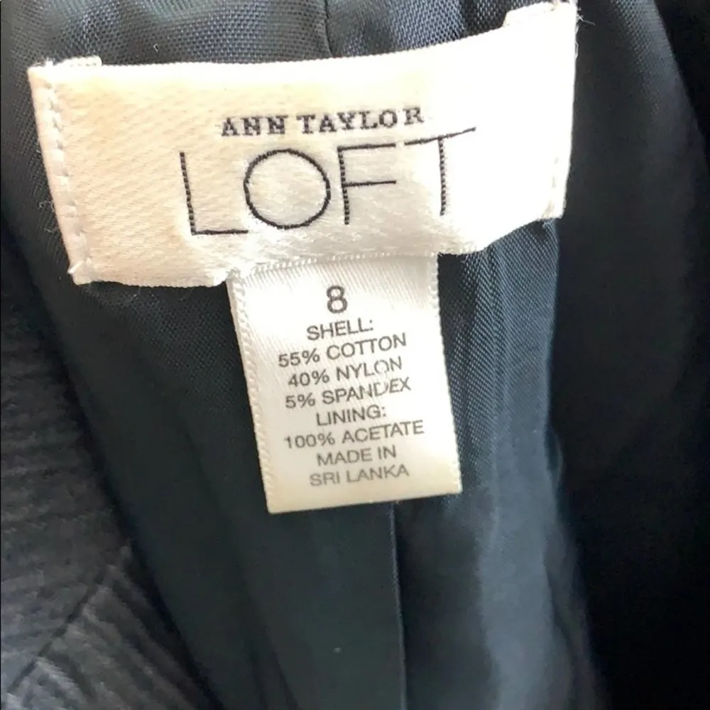 Ann Taylor Loft Charcoal Gray Pinstriped Blazer - Image 2