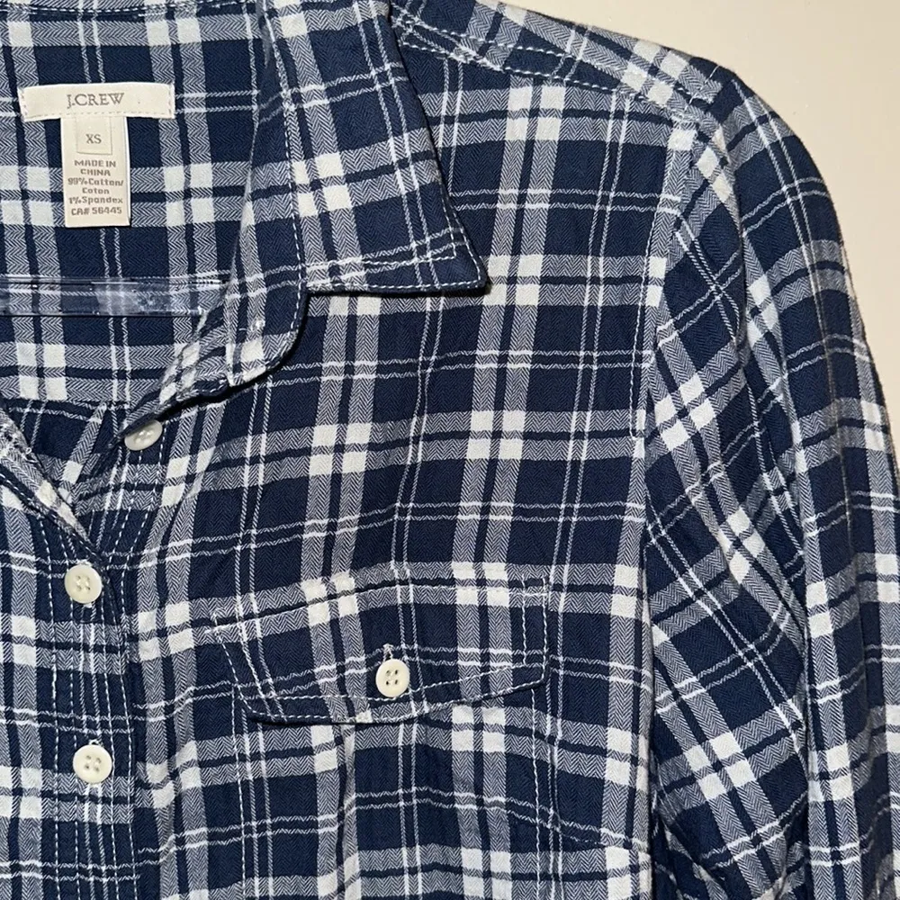 J Crew Oversized Flannel‎ Plaid Top | XS - Image 3