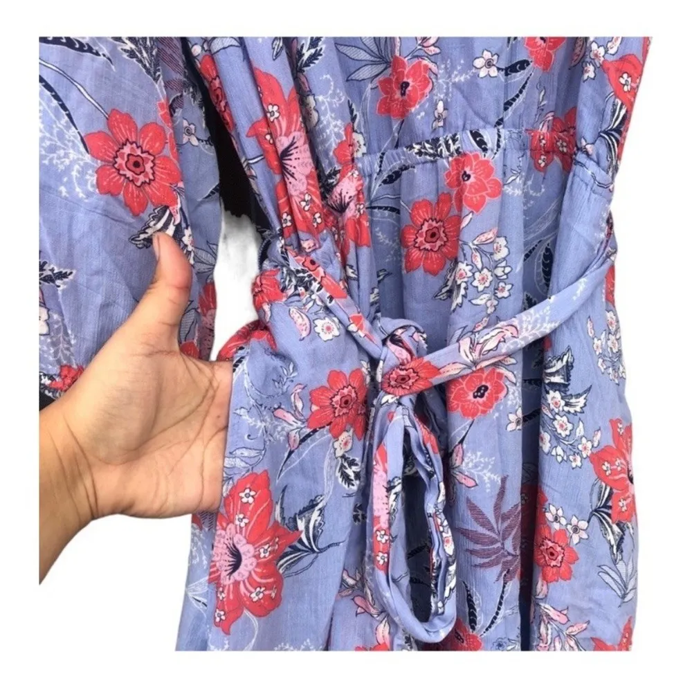 J. Jill Dress XL Asymmetrical Handkerchief Hem Church Vacation Romantic Coastal - Image 7