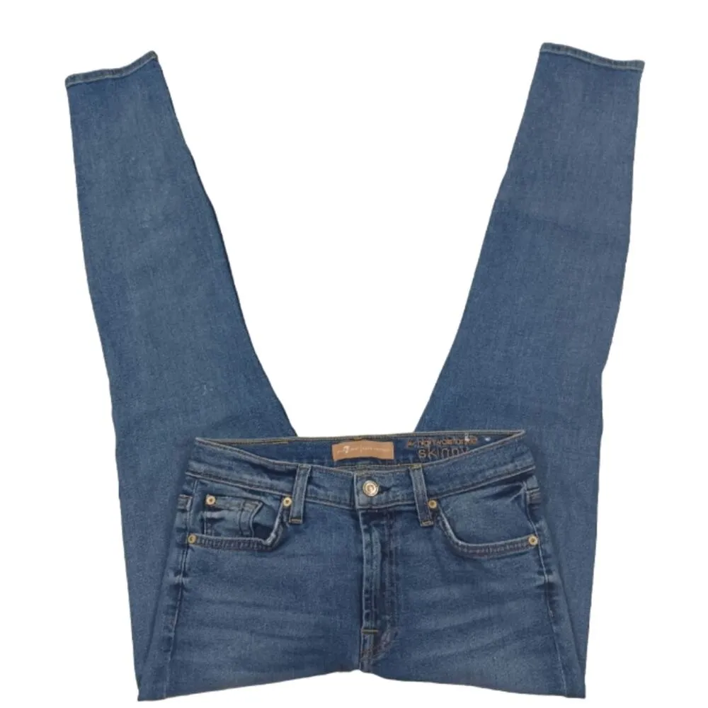 J1017 GUC $178 7FAM High Rise Skinny Ankle size 29 - Image 2