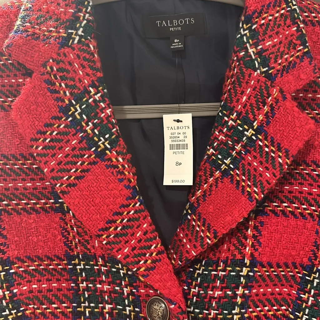 NWT, wool blend Xmas Blazer - Image 2