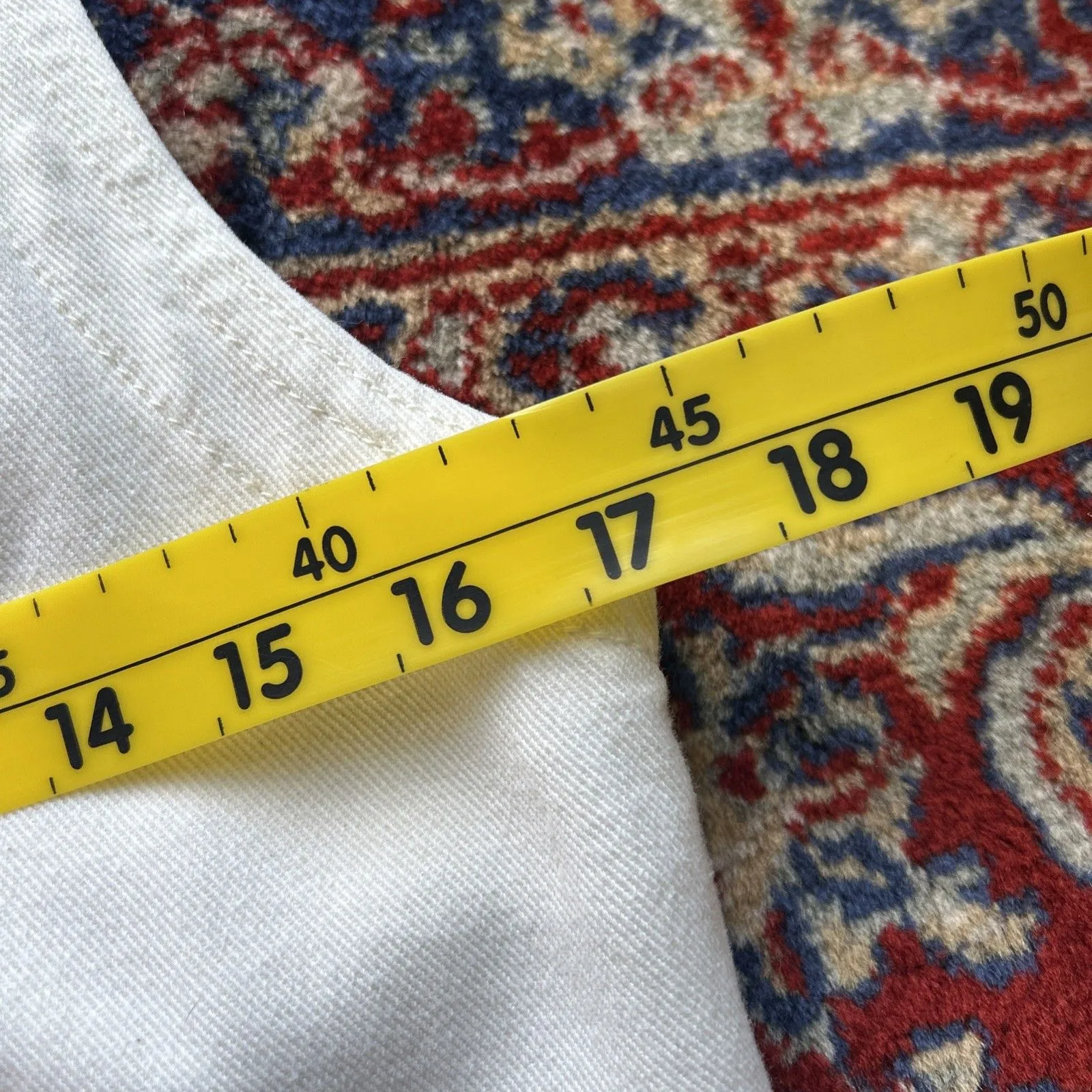 Vintage Lee Riveted Denim Jean Dress Jumper And Jacket Set Cream Union Made M/L - Image 7