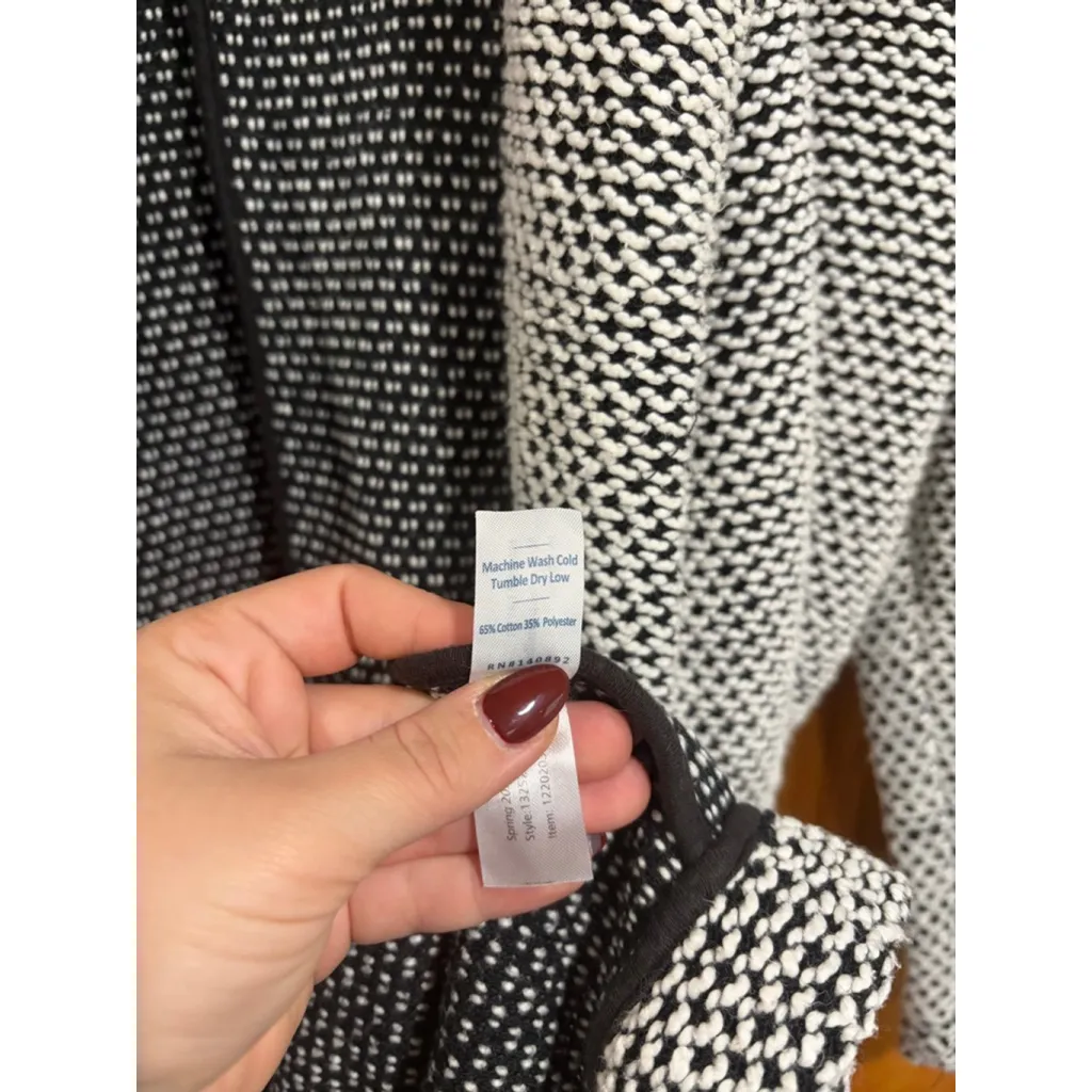 Womens Marine layer Birdseye Blazer in Black/White Contrast Size Medium - Image 5