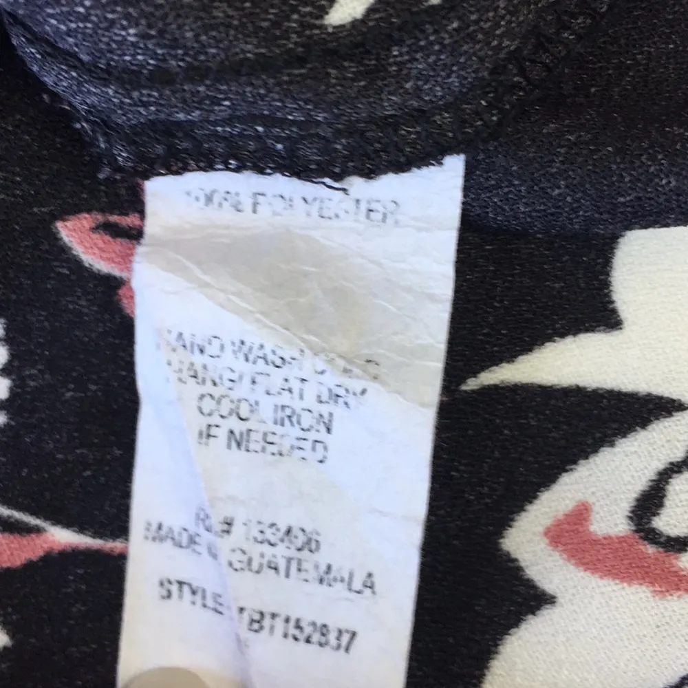 Charlotte Russe black floral tank with fun trim - Image 5