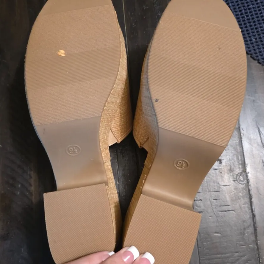 A New Day Beige Woven Mules - Image 2