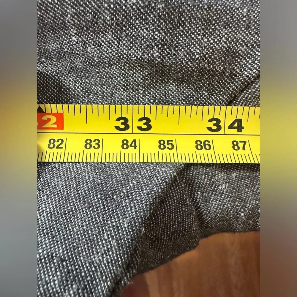 Loft Pants Womens 14 Linen Wide Leg Gray Modern Dress Slacks Lightweight Demure - Image 8