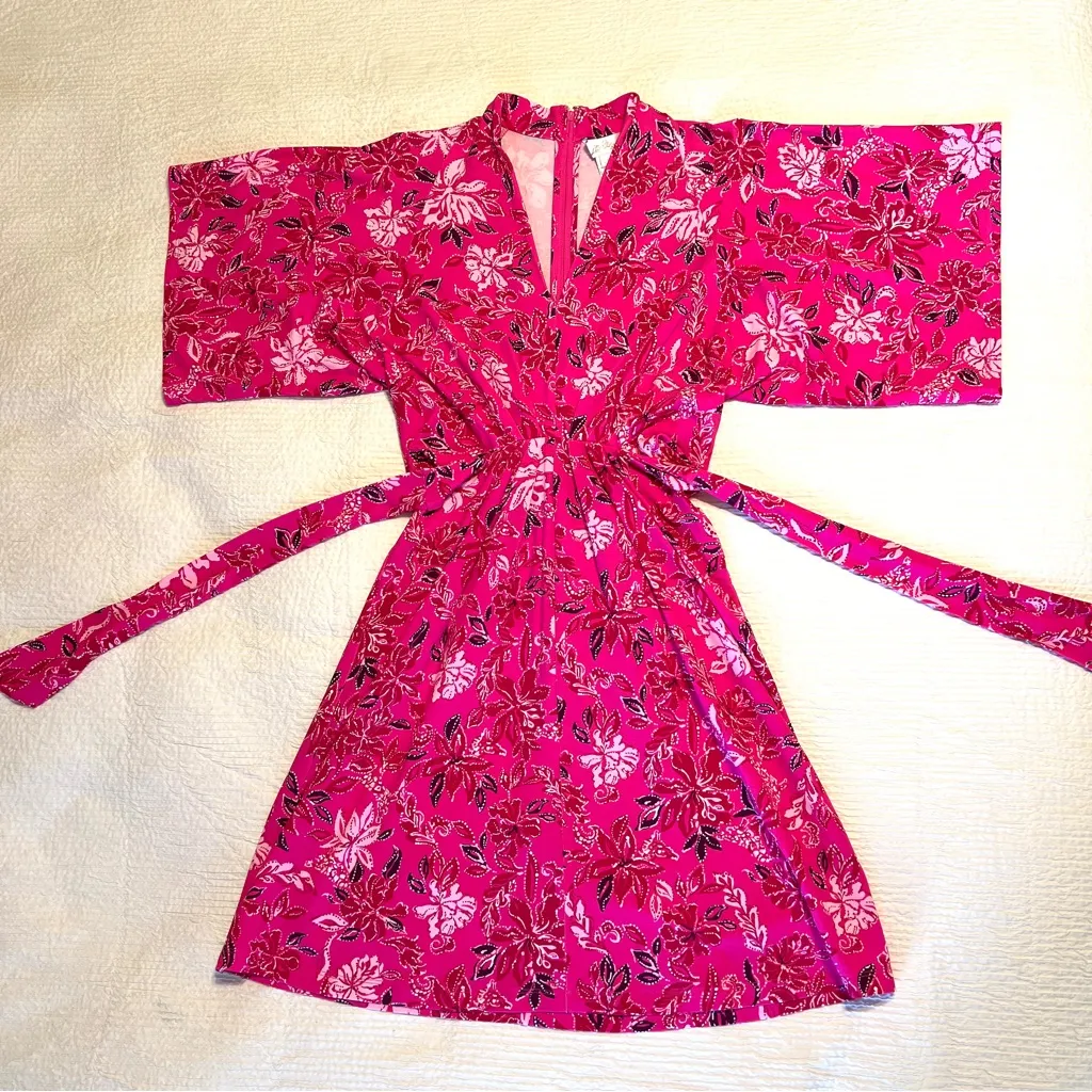 LILLY PULITZER Wisteria dress Passion Fruit Pink Giraffic Park NWT size 00 - Image 4