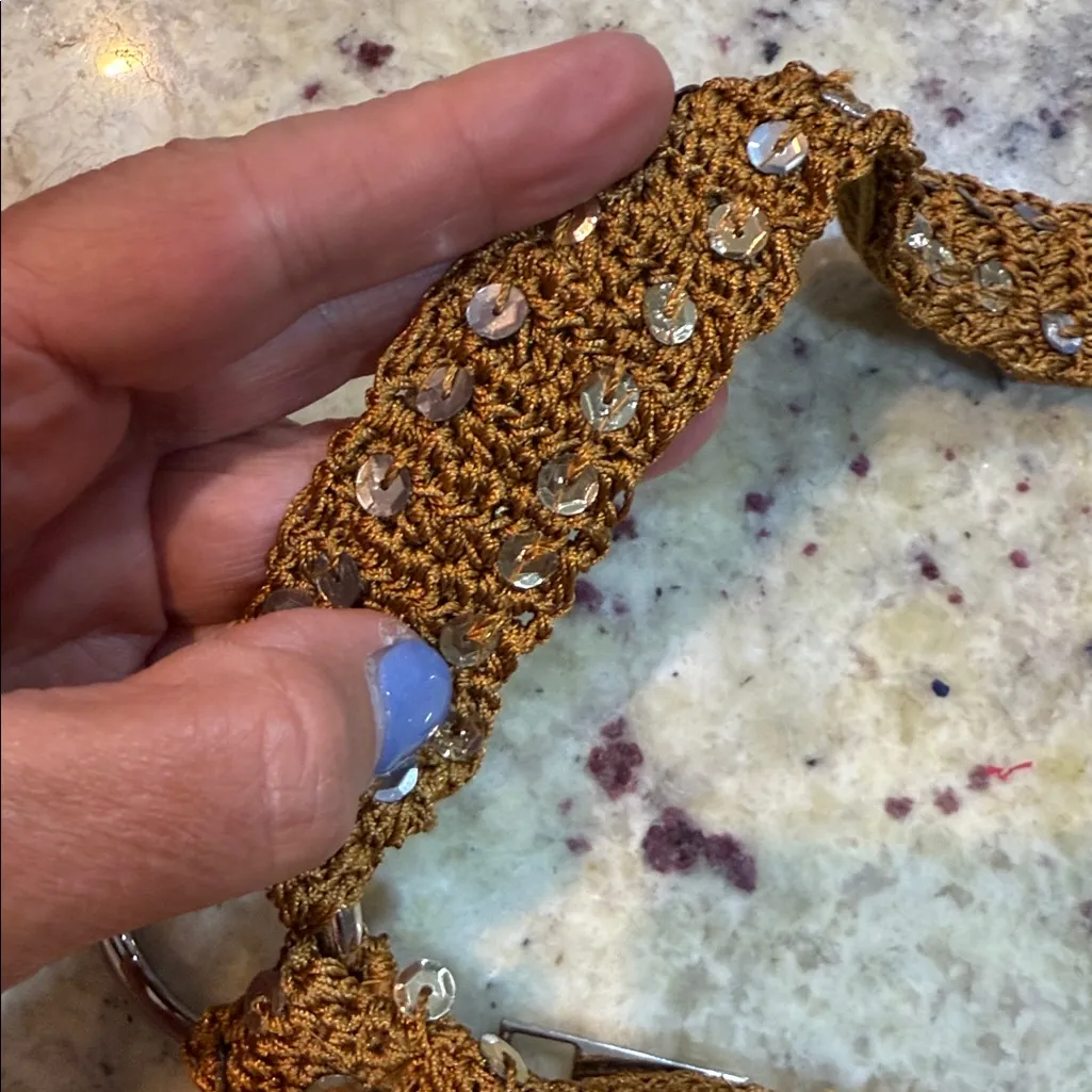 Free People Sequin Shoulder Bag in Copper - Image 5